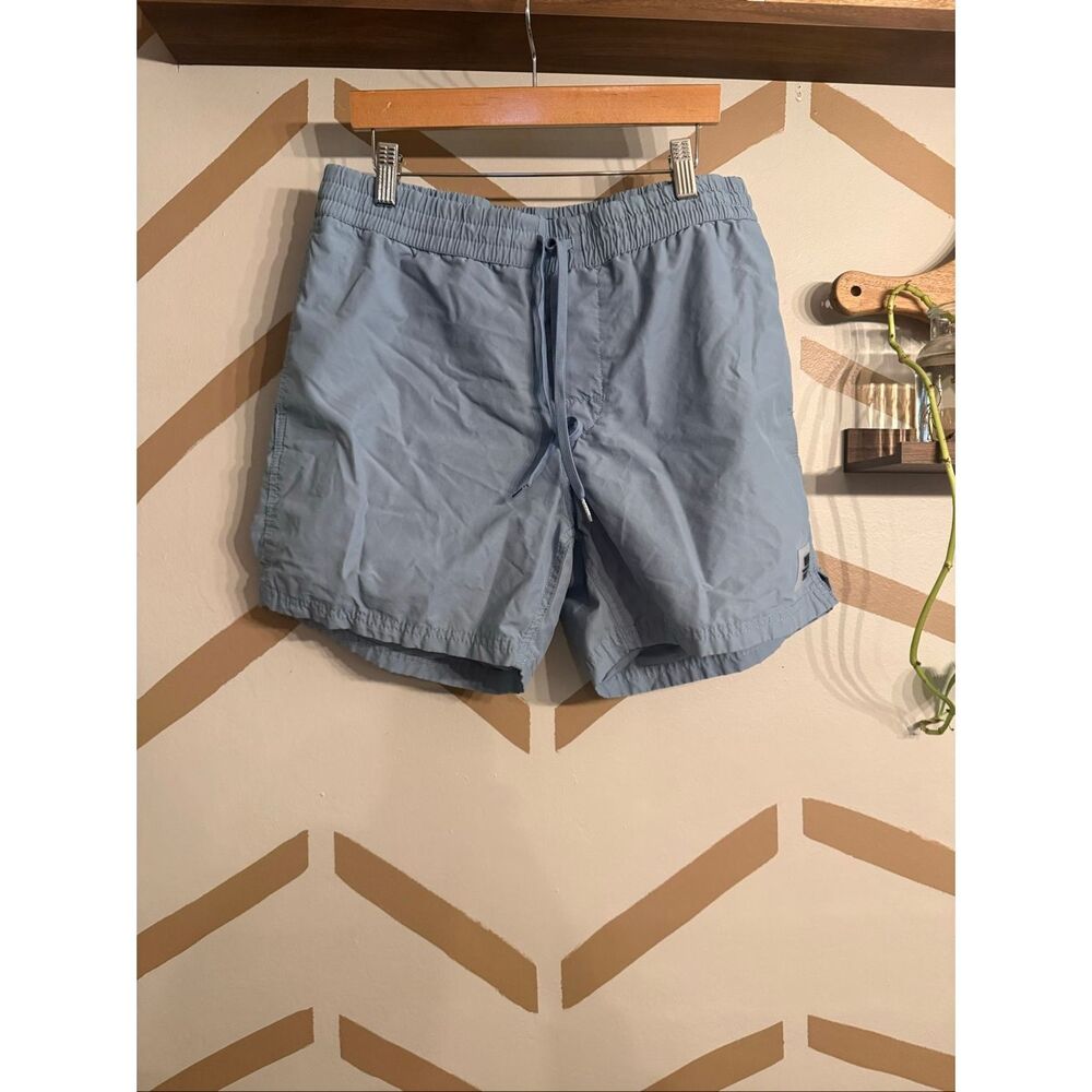 Vans Light Blue Relaxed Fit Drawstring Mesh Lined Swim Trunk Board Shorts Medium
